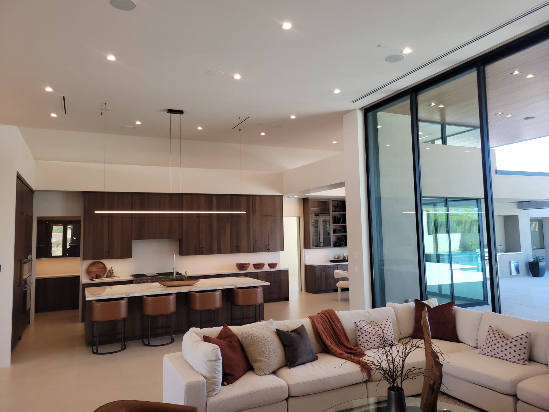 Precision HVAC ductwork installation in a luxury Arizona custom home